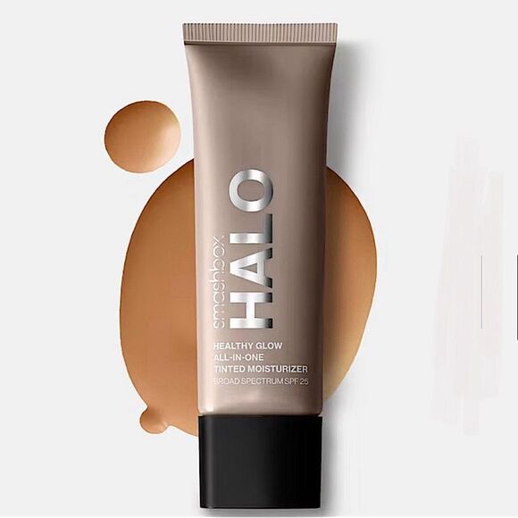 Smashbox Halo Healthy Glow Tinted Moisturizer SPF 25 w/ Hyaluronic Acid Tan Dark - Picture 1 of 8